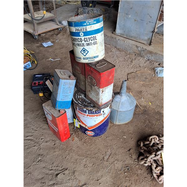 (8) Assorted Metal Cans, Misc