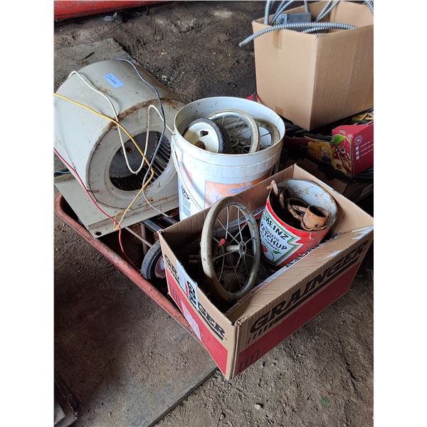 Furnace Fan, Metal Toy Wagon, Wheels
