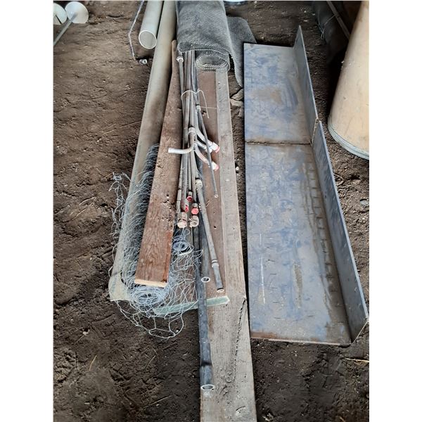 Steel Pipe, Lumber, Poly Pipe, Pails, Misc