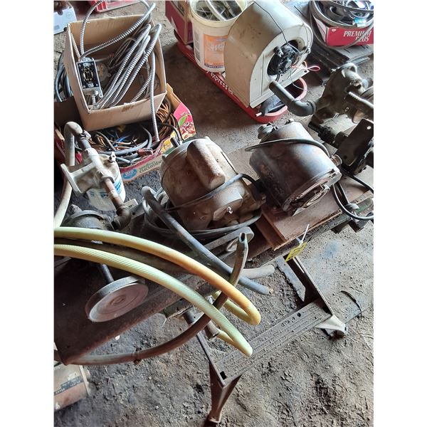 (3) Gear Pumps, Stand, (2) Electric Motors