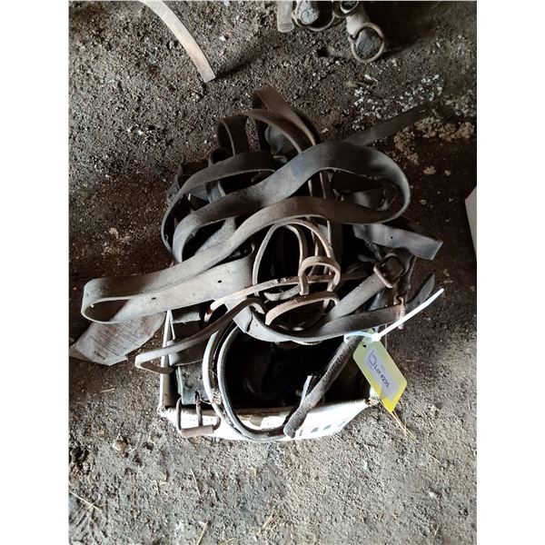 Box of Used Harness Pieces