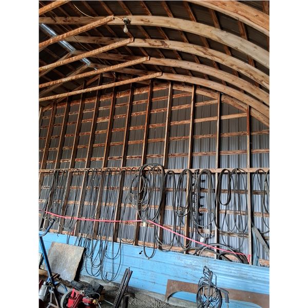 Wall of Asst Sized Belts, Steel Pieces, Hoses