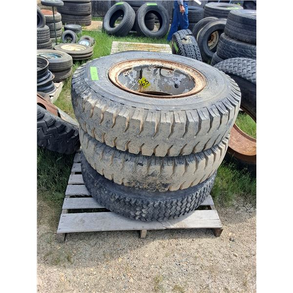 (4) Dayton Tire Rims 10:00-20-4 -As Is