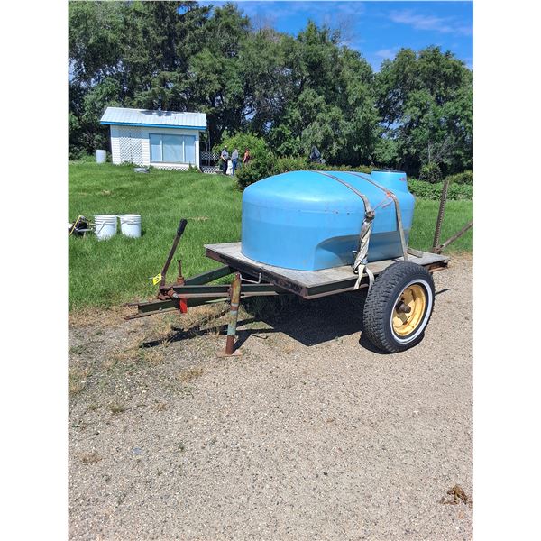 Hold On Poly Water Tank with Trailer - Approx. 150 Gal.