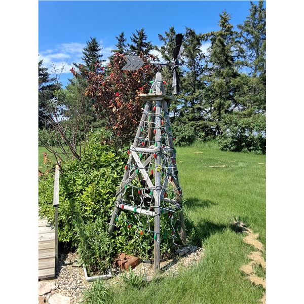 Wooden Windmill - approx 5Ft tall- Yard Decor