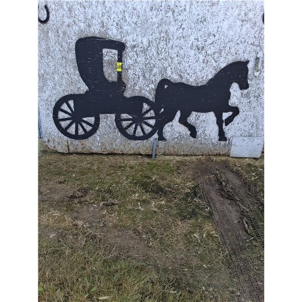 Yard Decor- Horse and Buggy Wooden Cut Out