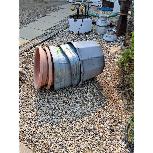 (5) Large Planter Containers - some have bottoms removed