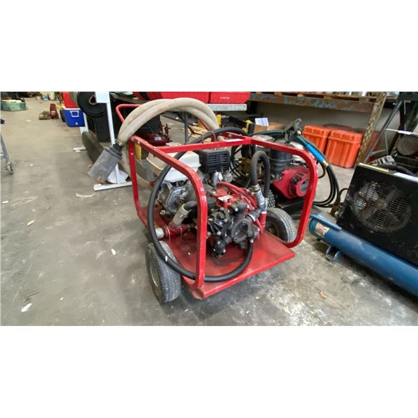 HONDA GX270 HEAVY DUTY INDUSTRIAL WATER PRESSURE TEST PUMP ON MOBILE CART WITH HOSE