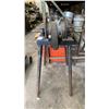 Image 1 : HEAVY DUTY MECHANICAL CABLE WINCH ON STAND WITH SPOOL OF BRAIDED CABLE