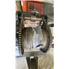 Image 3 : HEAVY DUTY MECHANICAL CABLE WINCH ON STAND WITH SPOOL OF BRAIDED CABLE