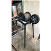 Image 2 : HEAVY DUTY MECHANICAL CABLE WINCH ON STAND WITH SPOOL OF BRAIDED CABLE