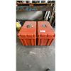Image 1 : 2 ORANGE EMPTY HARDSHELL TRANSPORT CASES