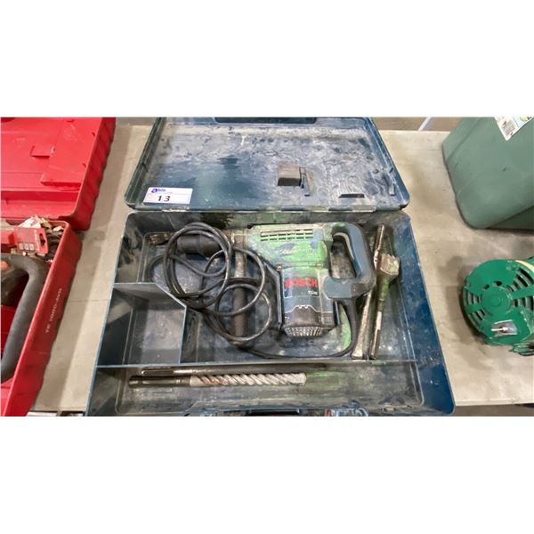 BOSCH 11240, 1-9/16" SDS-MAX ELECTRIC COMBINATION ROTARY HAMMER IN HARD TRANSPORT CASE