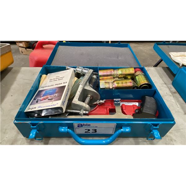 HOSECOMATIC DO IT YOURSELF ON THE SPOT HYDRAULIC HOSE KIT IN METAL TRANSPORT CASE