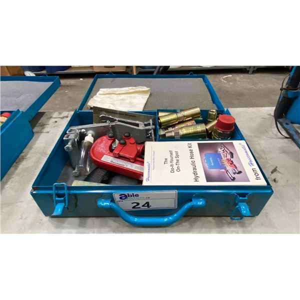 HOSECOMATIC DO IT YOURSELF ON THE SPOT HYDRAULIC HOSE KIT IN METAL TRANSPORT CASE