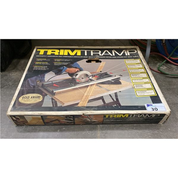 TRIMTRAMP SLIDING COMPOUND MITRE SAW TABLE ACCESSORY