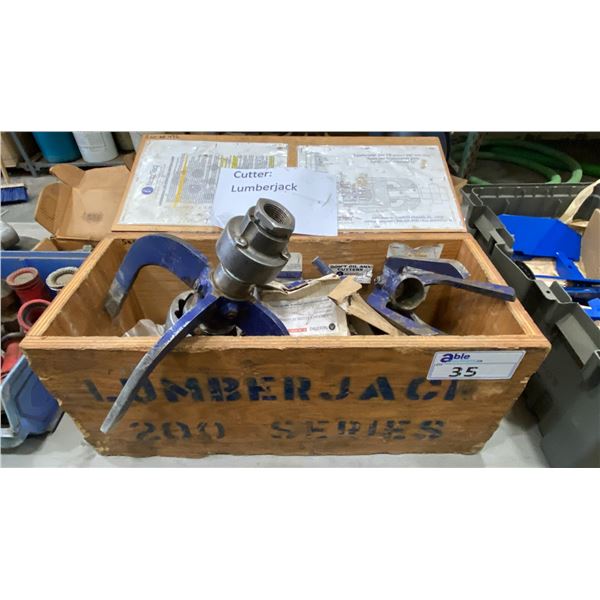 NOZZTEQ LUMBERJACK 200 SERIES HIGH SPEED MULTIPURPOSE CUTTER SET IN WOODEN STORAGE BOX