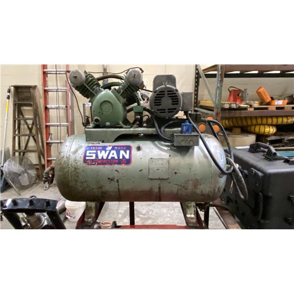SWAN HORIZONTAL INDUSTRIAL AIR COMPRESSOR WITH BALDOR 2HP MOTOR