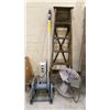 Image 1 : NOMA OIL HEATER, PLASTIC HOSE REEL, PATTON METAL FAN & WOODEN 6' LADDER