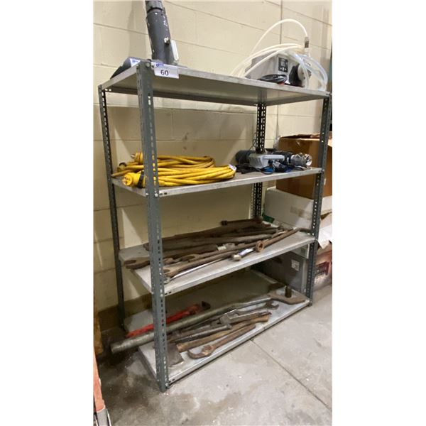 4 TIER METAL SHELVING UNIT APPROX 4'W X 2'D X 4.5'H *CONTENTS NOT INCLUDED*