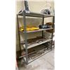 Image 1 : 4 TIER METAL SHELVING UNIT APPROX 4'W X 2'D X 4.5'H *CONTENTS NOT INCLUDED*
