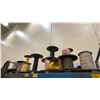 Image 1 : SHELF OF ASSORTED SPOOLS OF BRAIDED ROPE & GANGION ROPE