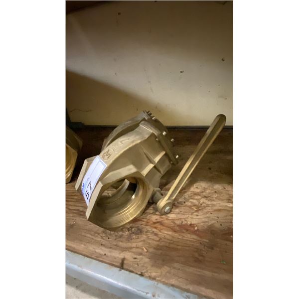PAIR OF 4" BRASS GATE VALVES