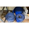 Image 2 : SHELF OF ASSORTED HEAVY DUTY LAY FLAT  WATER HOSE & HOSE/GEAR CLAMPS