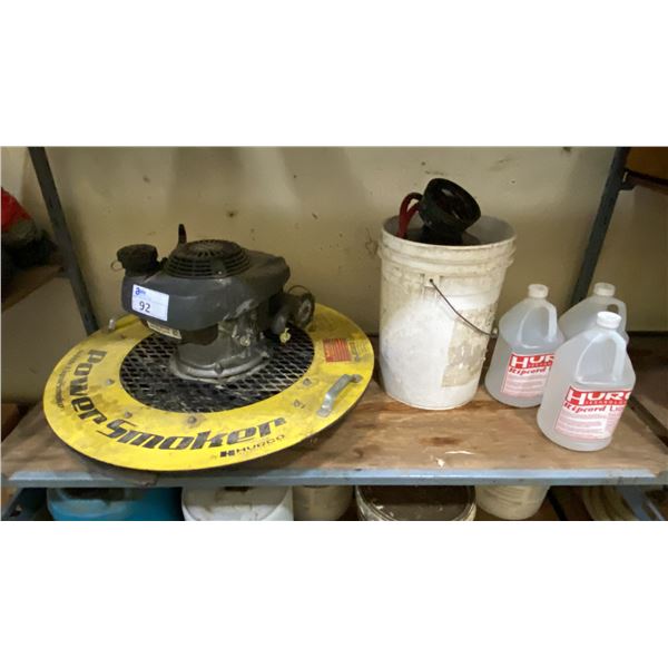 HURGO POWER SMOKER PLUMBING SMOKE TESTER SYSTEM WITH 3 JUGS OF HURCO LIQUID SMOKE