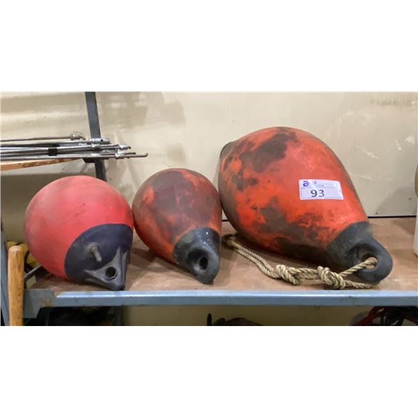3 LARGE POLYFORM BUOYS
