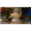 Image 3 : SHELF OF ASSORTED BRAIDED CABLE, FITTINGS & 2 CABLE CUTTERS