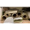 Image 2 : SHELF FULL OF ASSORTED ROLLS OF POLY & FIBERGLASS PIPE LINER