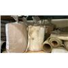 Image 3 : SHELF FULL OF ASSORTED ROLLS OF POLY & FIBERGLASS PIPE LINER