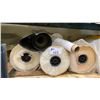 Image 4 : SHELF FULL OF ASSORTED ROLLS OF POLY & FIBERGLASS PIPE LINER