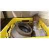 Image 8 : SHELF OF ASSORTED WATERMAIN TESTING EQUIPMENT- WATER HOSE, FIREHOSE, COUPLINGS, SHUT OFF VALVES,