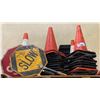 Image 3 : SHELF OF ASSORTED TRAFFIC CONTROL ITEMS- DELINEATORS, TRAFFIC CONES & HAND SIGNS