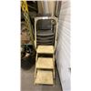 Image 1 : STACK OF GREY PADDED OFFICE CHAIRS & LITTLE GIANT PORTABLE STEP STOOL