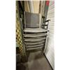 Image 2 : STACK OF GREY PADDED OFFICE CHAIRS & LITTLE GIANT PORTABLE STEP STOOL
