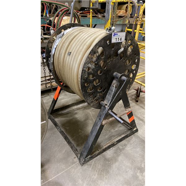 HEAVY DUTY INDUSTRIAL METAL HOSE REEL WITH HOSE