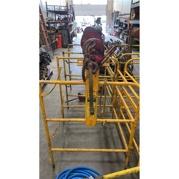 YELLOW HEAVY DUTY FOLDABLE MANHOLE MATERIAL LIFT SET