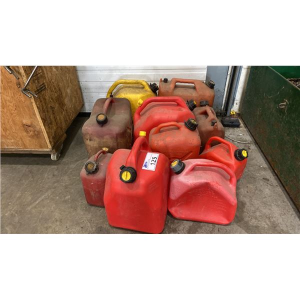 GROUP OF ASSORTED JERRY CANS
