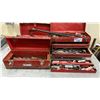 Image 3 : 3 RED METAL TOOL BOXES WITH ASSORTED TOOL CONTENTS