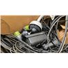 Image 3 : BOX WITH ASSORTED SURVEILLANCE CAMERAS, VIVITAR 730AFC ELECTRONIC FLASH & ASSORTED CORDS