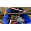 Image 4 : LARGE GROUP OF ASSORTED ITEMS- HOSE REEL, COPPER PIPES, TRAILER JACK, PLUMBING PARTS, CONCRETE MIX