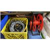 Image 5 : LARGE GROUP OF ASSORTED ITEMS- HOSE REEL, COPPER PIPES, TRAILER JACK, PLUMBING PARTS, CONCRETE MIX