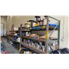 Image 1 : 6 BAYS OF PALLET RACKING- (8) 8FT UPRIGHTS, (18) 12FT SIDE RAILS & (18) 8FT SIDE RAILS WITH WOOD