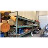 Image 2 : 6 BAYS OF PALLET RACKING- (8) 8FT UPRIGHTS, (18) 12FT SIDE RAILS & (18) 8FT SIDE RAILS WITH WOOD