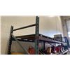 Image 4 : 6 BAYS OF PALLET RACKING- (8) 8FT UPRIGHTS, (18) 12FT SIDE RAILS & (18) 8FT SIDE RAILS WITH WOOD