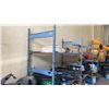 Image 2 : 6 SECTIONS OF EZ-RECT GREY METAL ADJUSTABLE SHELVING WITH WOOD SHELVES, ASSORTED HEIGHTS
