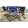 Image 1 : BIN OF ASSORTED HEAVY DUTY C-CLAMPS, APPROX 15
